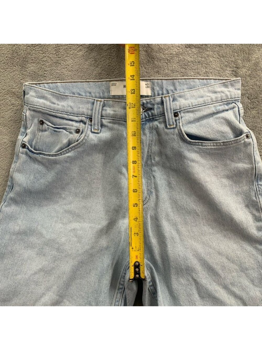 Hollister Baggy Jeans Mens 31x28” Blue Light Wash Denim Cotton Blend Casual - Picture 7 of 12